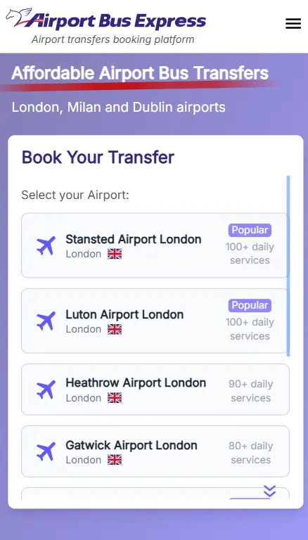 Airport Bus Express Platform